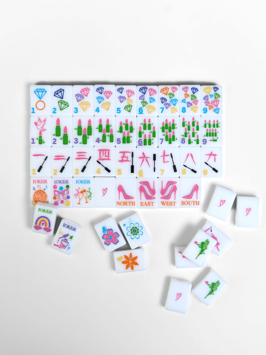 The Girly Line Mahjong Tiles