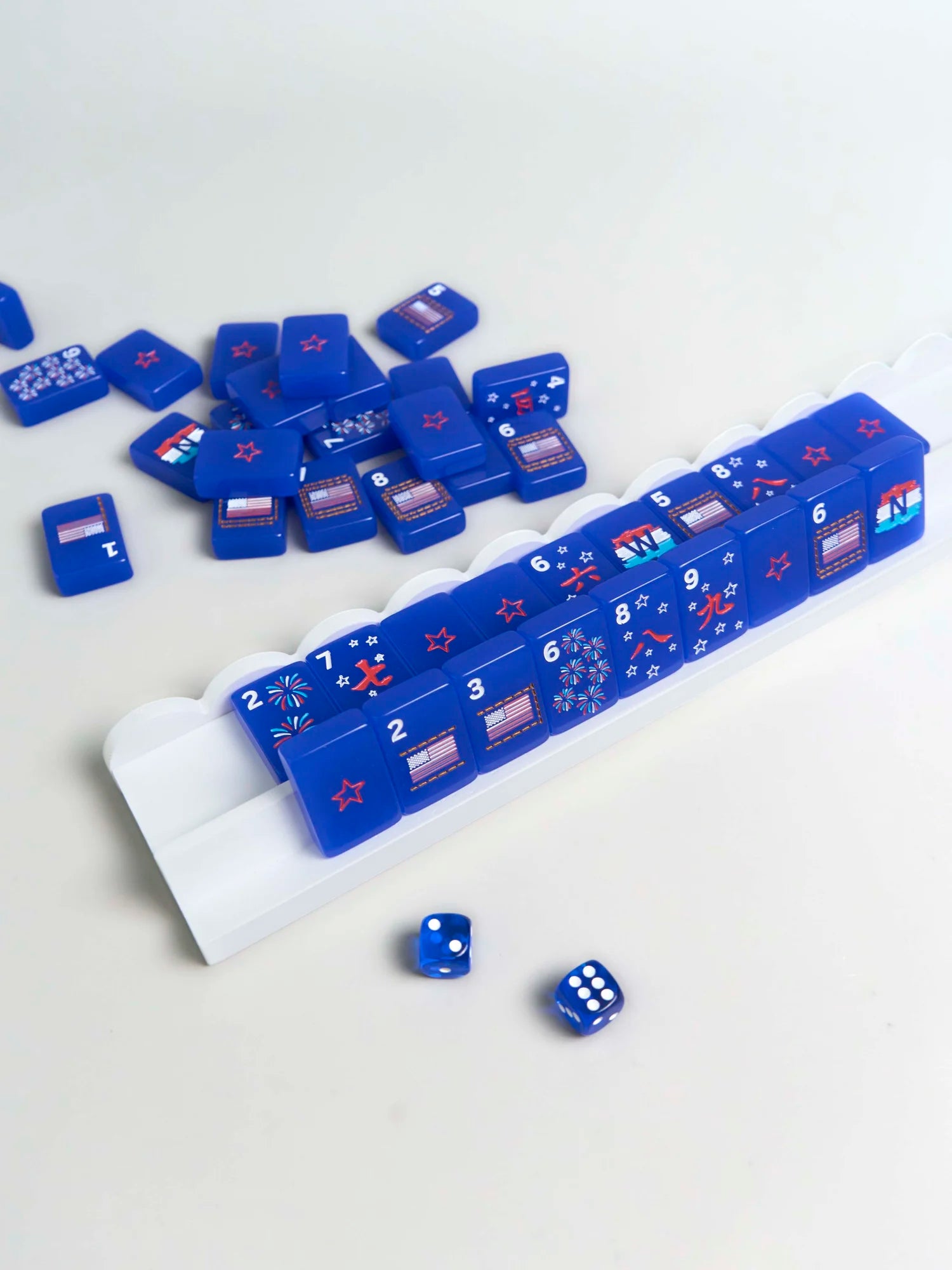 20" Scalloped Wooden Racks for Mahjong