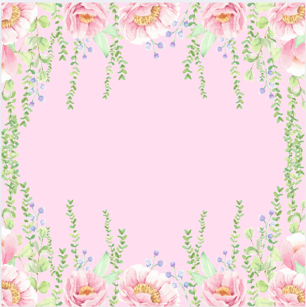 Pink Floral Mat