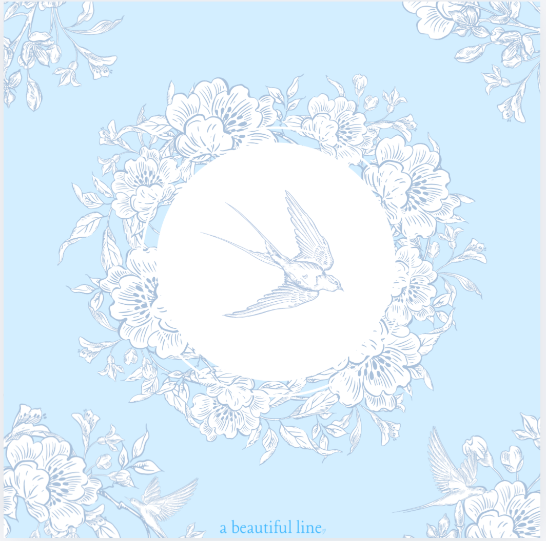 Blue Sparrow Mat
