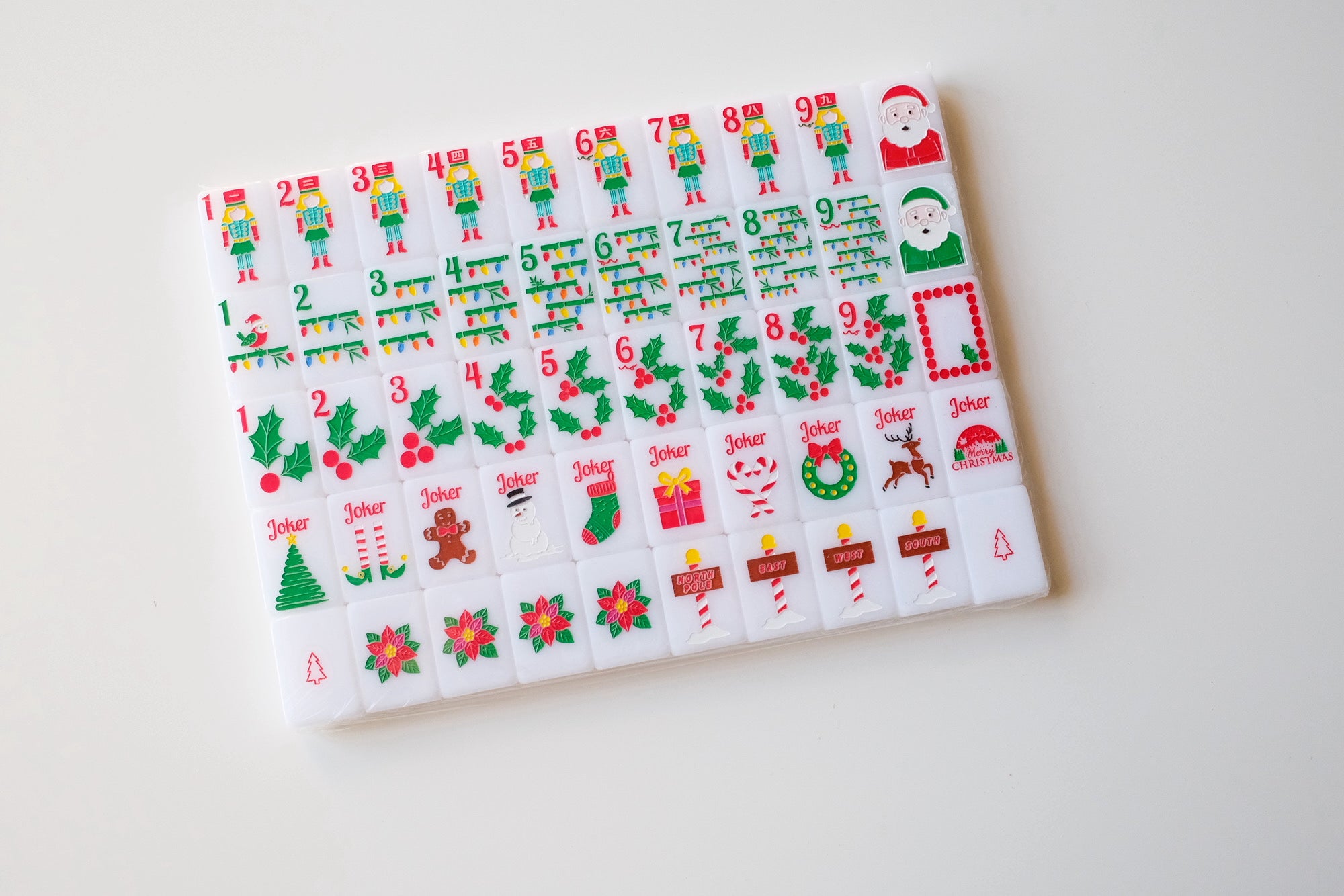 The Christmas Line Mahjong Tiles