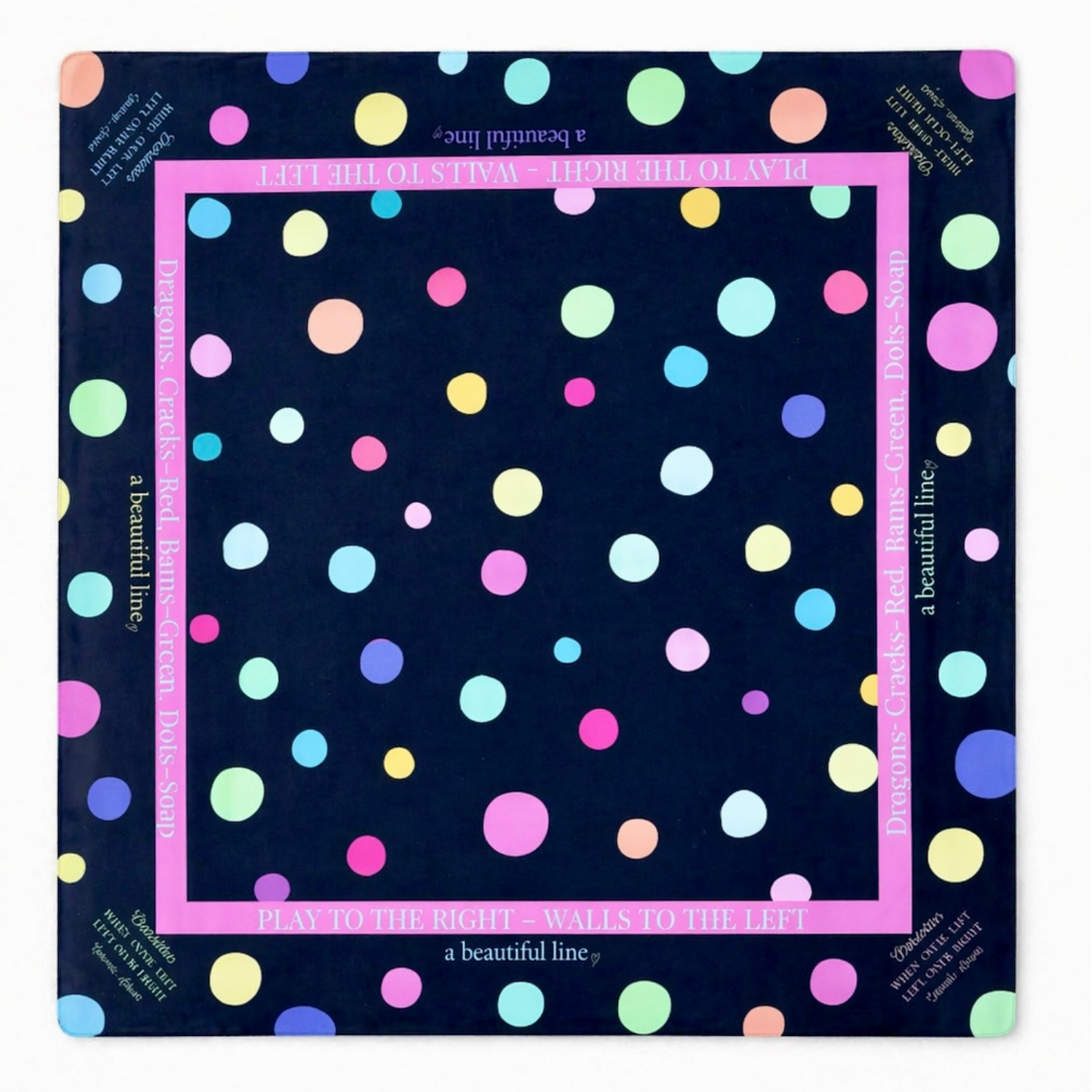Polka Dot Playing Mat with Directions